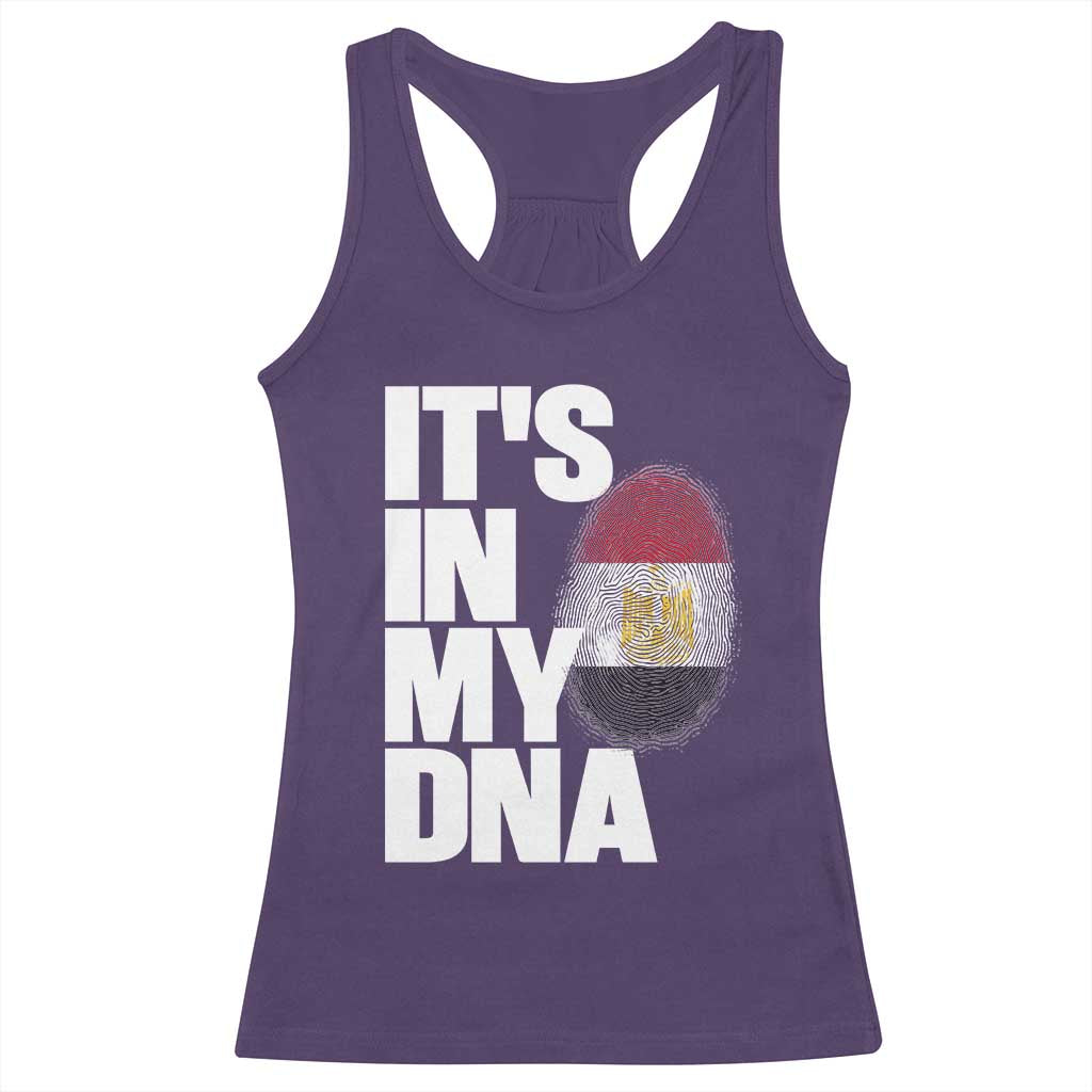 Egypt It's In My DNA Flag Fingerprint Graphic Racerback Tank Top Egyptian Heritage Pride Roots