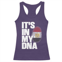Egypt It's In My DNA Flag Fingerprint Graphic Racerback Tank Top Egyptian Heritage Pride Roots