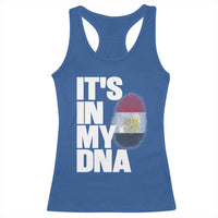 Egypt It's In My DNA Flag Fingerprint Graphic Racerback Tank Top Egyptian Heritage Pride Roots