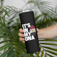Egypt It's In My DNA Flag Fingerprint Graphic Skinny Tumbler Egyptian Heritage Pride Roots