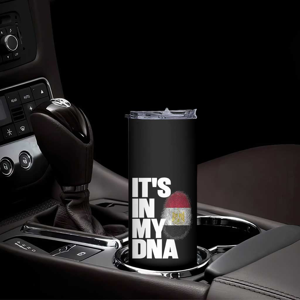 Egypt It's In My DNA Flag Fingerprint Graphic Skinny Tumbler Egyptian Heritage Pride Roots