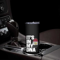 Egypt It's In My DNA Flag Fingerprint Graphic Skinny Tumbler Egyptian Heritage Pride Roots