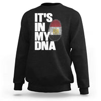Egypt It's In My DNA Flag Fingerprint Graphic Sweatshirt Egyptian Heritage Pride Roots