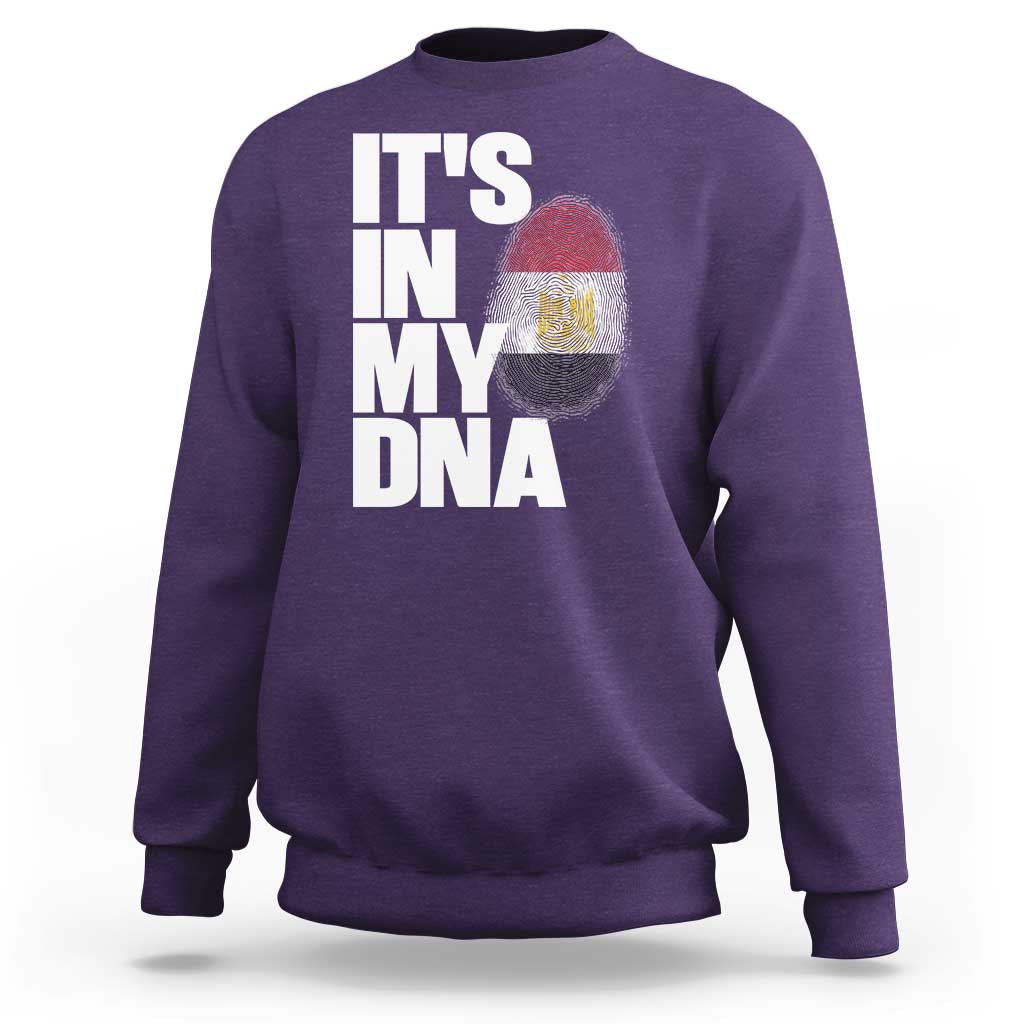 Egypt It's In My DNA Flag Fingerprint Graphic Sweatshirt Egyptian Heritage Pride Roots