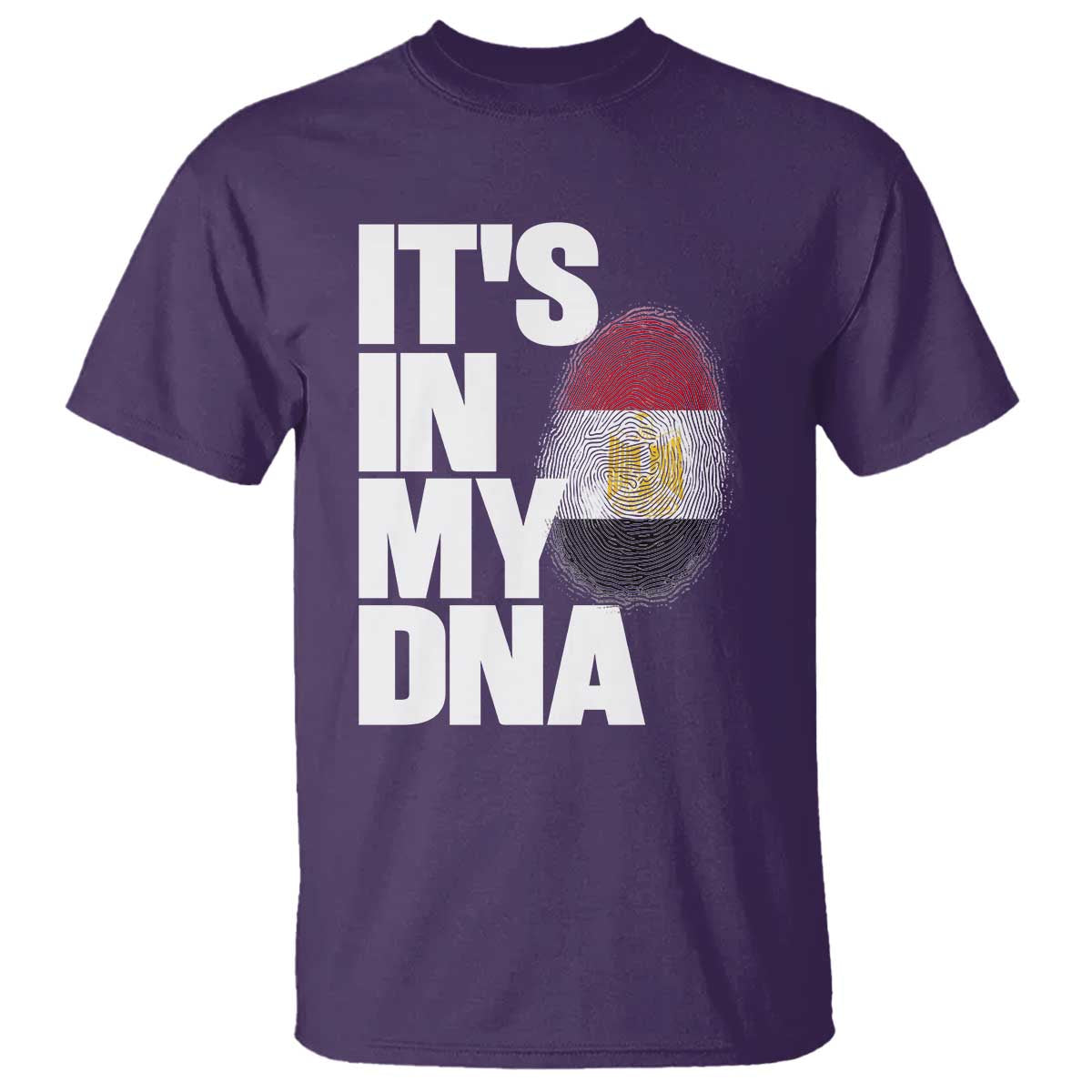 Egypt It's In My DNA Flag Fingerprint Graphic T Shirt Egyptian Heritage Pride Roots