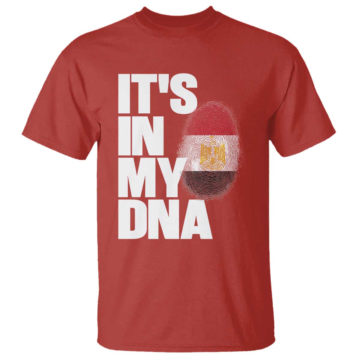 Egypt It's In My DNA Flag Fingerprint Graphic T Shirt Egyptian Heritage Pride Roots