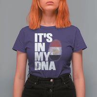 Egypt It's In My DNA Flag Fingerprint Graphic T Shirt For Women Egyptian Heritage Pride Roots