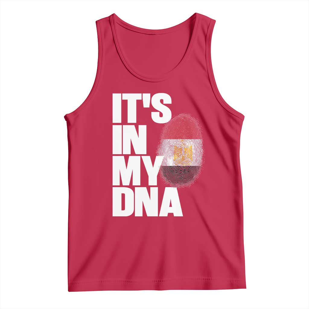 Egypt It's In My DNA Flag Fingerprint Graphic Tank Top Egyptian Heritage Pride Roots