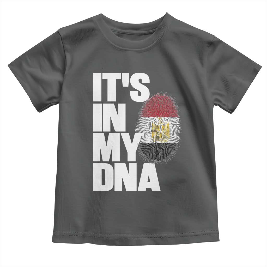 Egypt It's In My DNA Flag Fingerprint Graphic Toddler T Shirt Egyptian Heritage Pride Roots