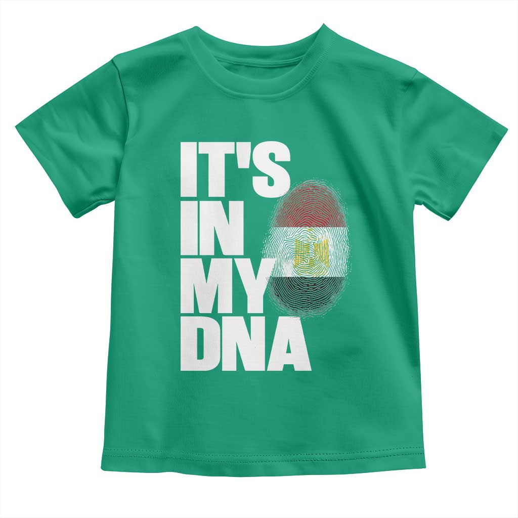 Egypt It's In My DNA Flag Fingerprint Graphic Toddler T Shirt Egyptian Heritage Pride Roots