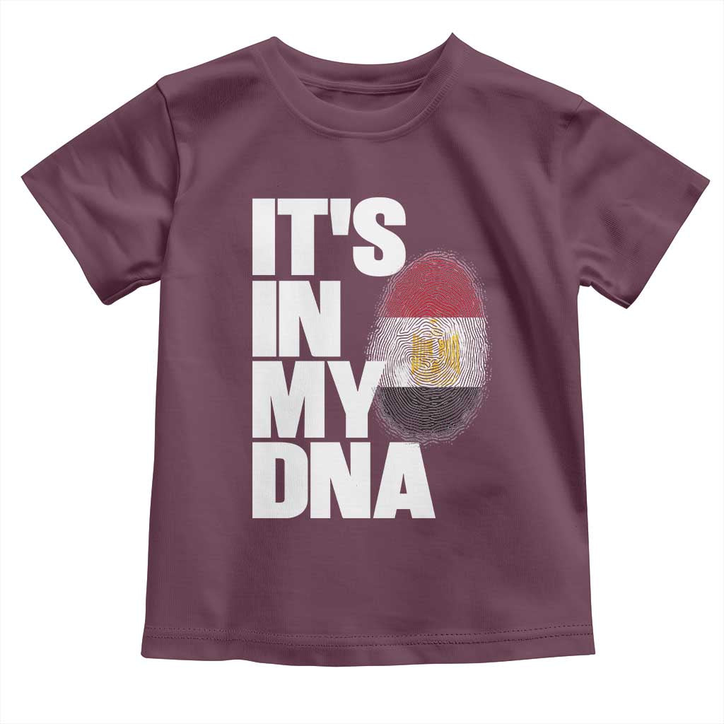 Egypt It's In My DNA Flag Fingerprint Graphic Toddler T Shirt Egyptian Heritage Pride Roots