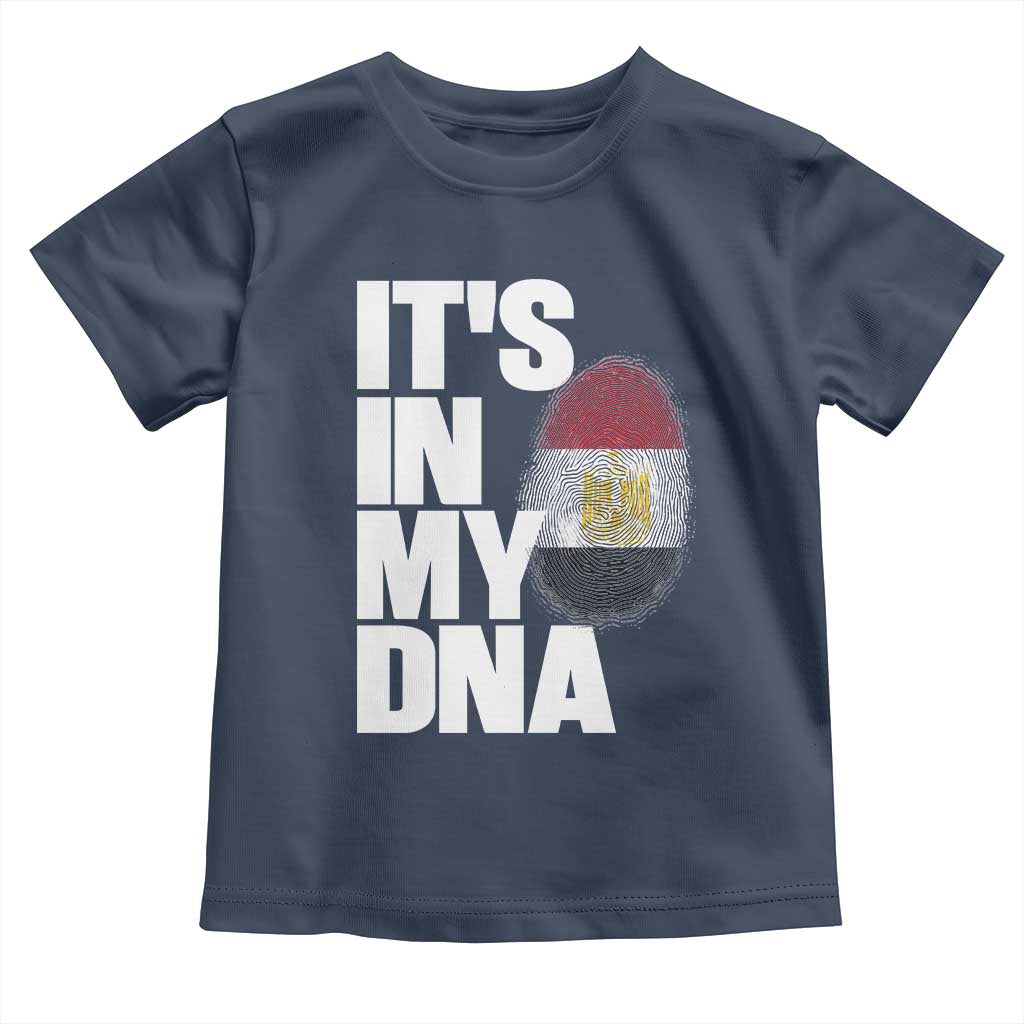 Egypt It's In My DNA Flag Fingerprint Graphic Toddler T Shirt Egyptian Heritage Pride Roots