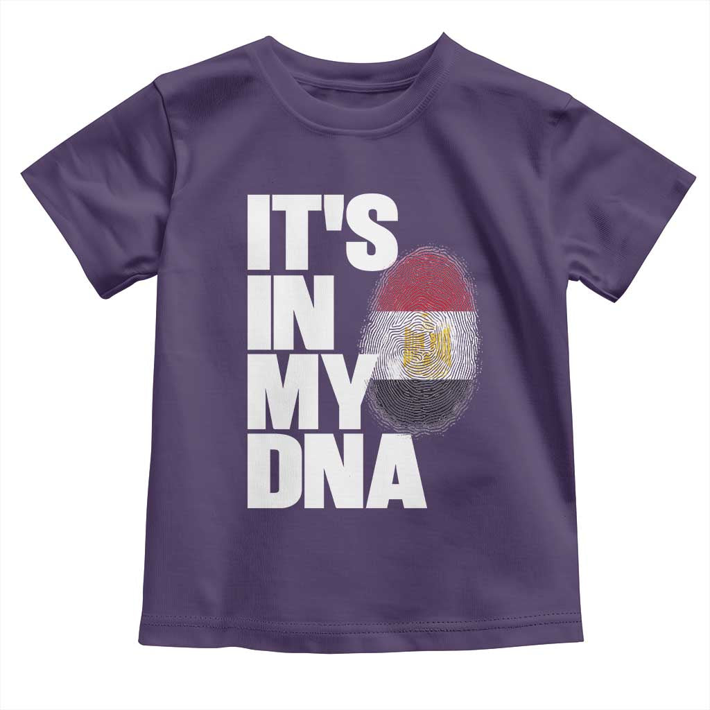 Egypt It's In My DNA Flag Fingerprint Graphic Toddler T Shirt Egyptian Heritage Pride Roots