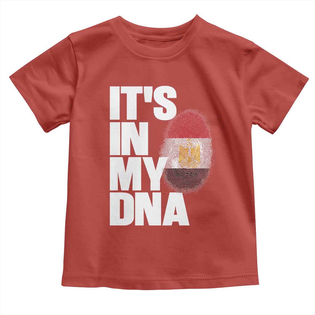 Egypt It's In My DNA Flag Fingerprint Graphic Toddler T Shirt Egyptian Heritage Pride Roots