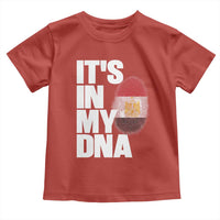 Egypt It's In My DNA Flag Fingerprint Graphic Toddler T Shirt Egyptian Heritage Pride Roots