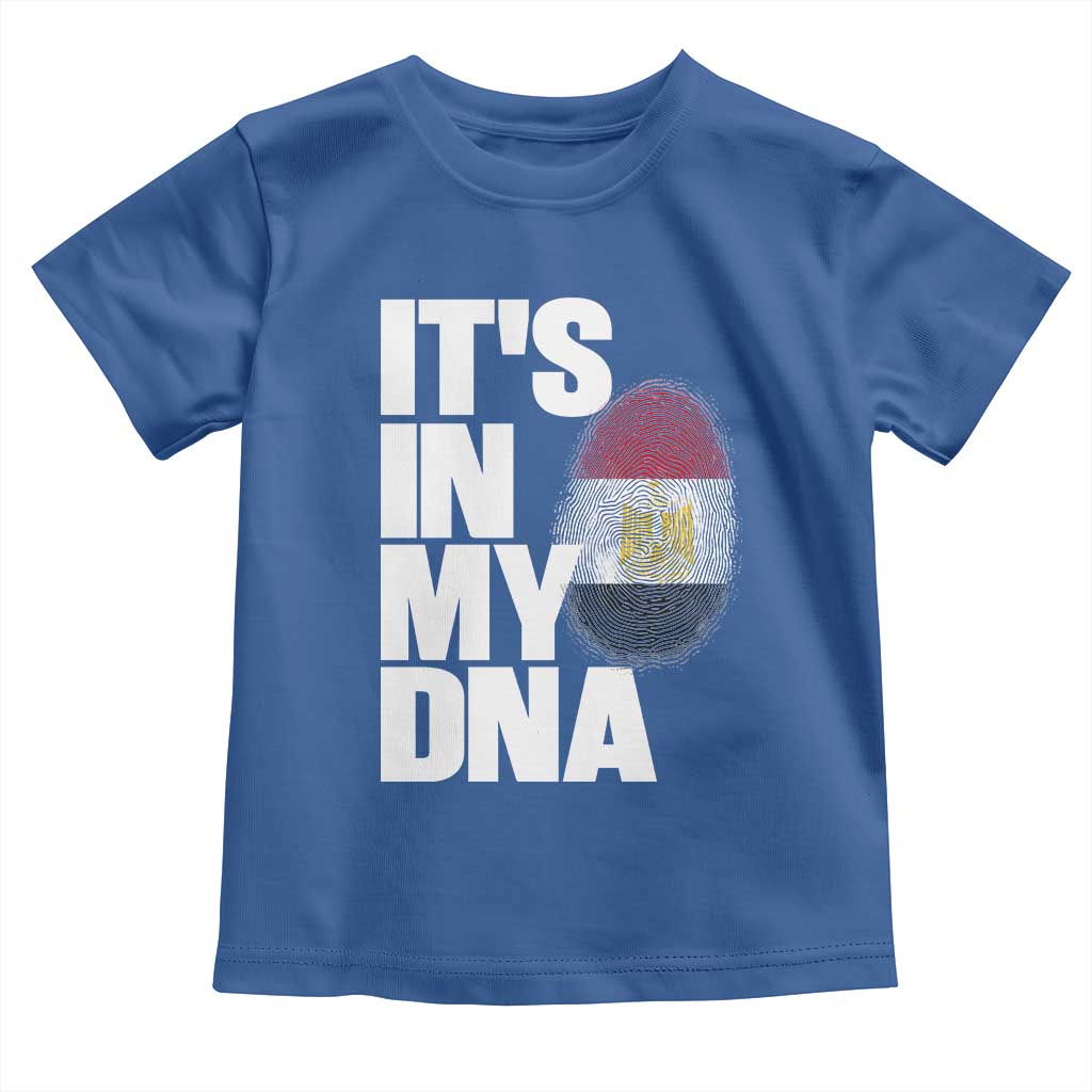 Egypt It's In My DNA Flag Fingerprint Graphic Toddler T Shirt Egyptian Heritage Pride Roots