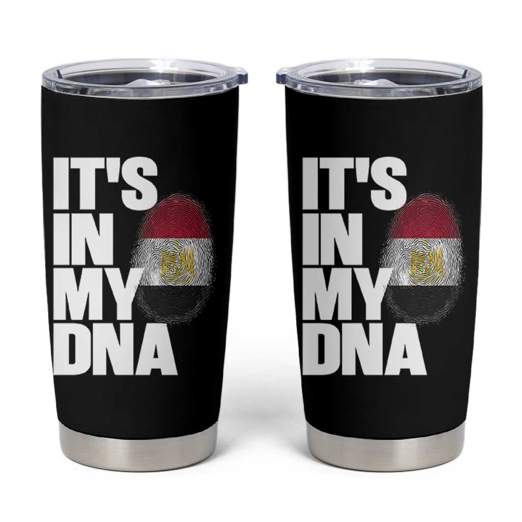 Egypt It's In My DNA Flag Fingerprint Graphic Tumbler Cup Egyptian Heritage Pride Roots