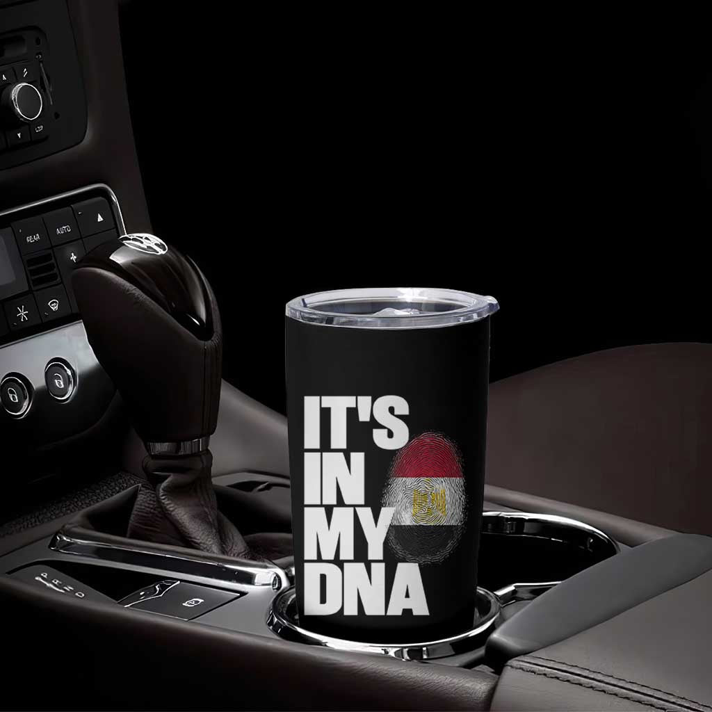 Egypt It's In My DNA Flag Fingerprint Graphic Tumbler Cup Egyptian Heritage Pride Roots