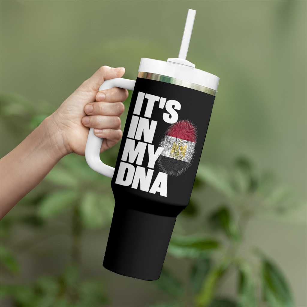 Egypt It's In My DNA Flag Fingerprint Graphic Tumbler With Handle Egyptian Heritage Pride Roots