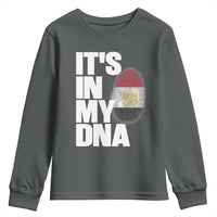 Egypt It's In My DNA Flag Fingerprint Graphic Youth Sweatshirt Egyptian Heritage Pride Roots