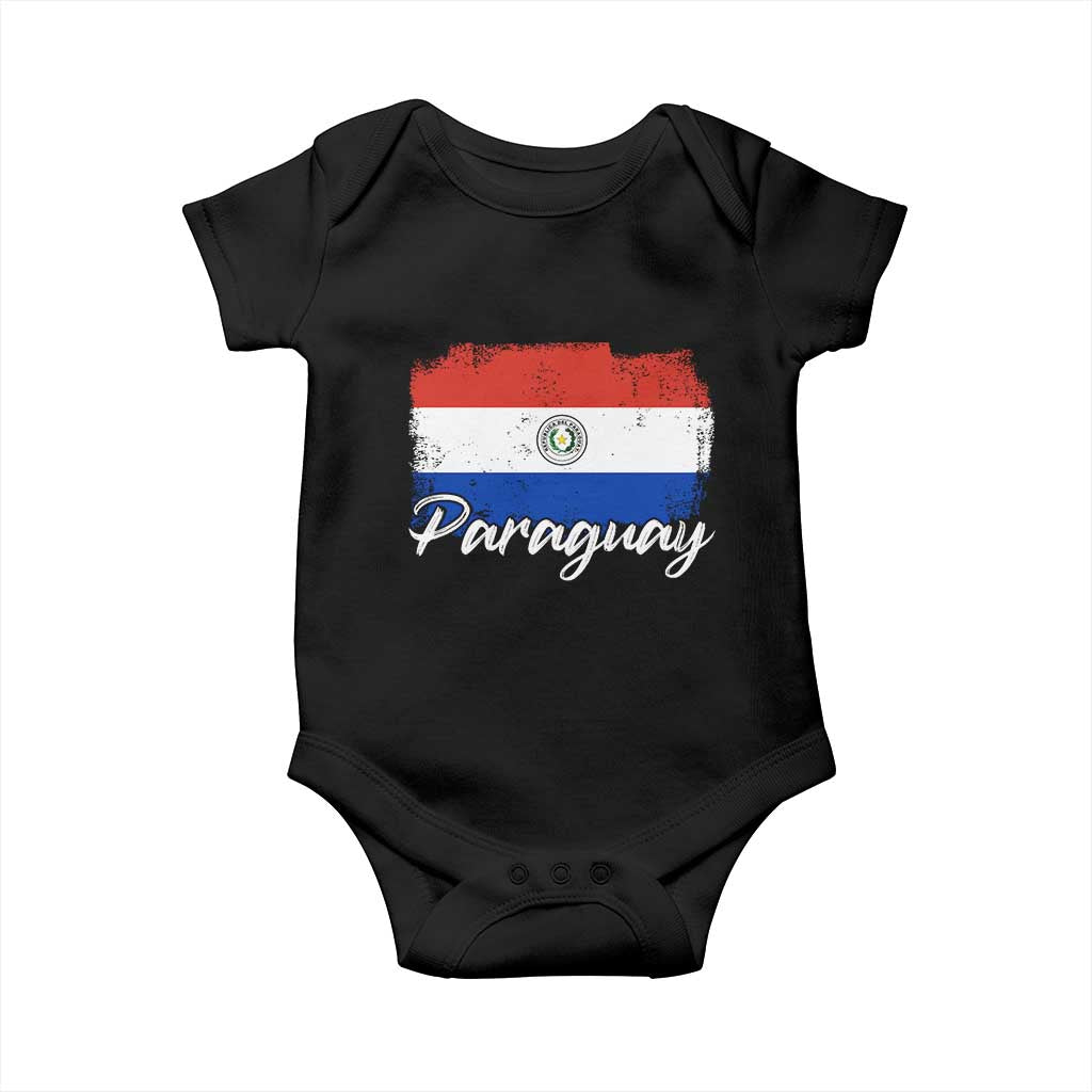 Vintage Paraguay Flag Paraguaya Heritage Pride Roots Baby Onesie