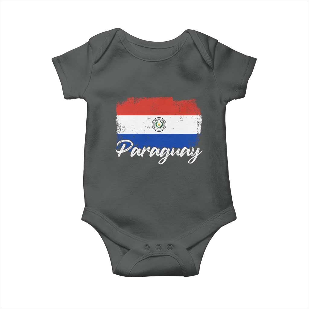 Vintage Paraguay Flag Paraguaya Heritage Pride Roots Baby Onesie