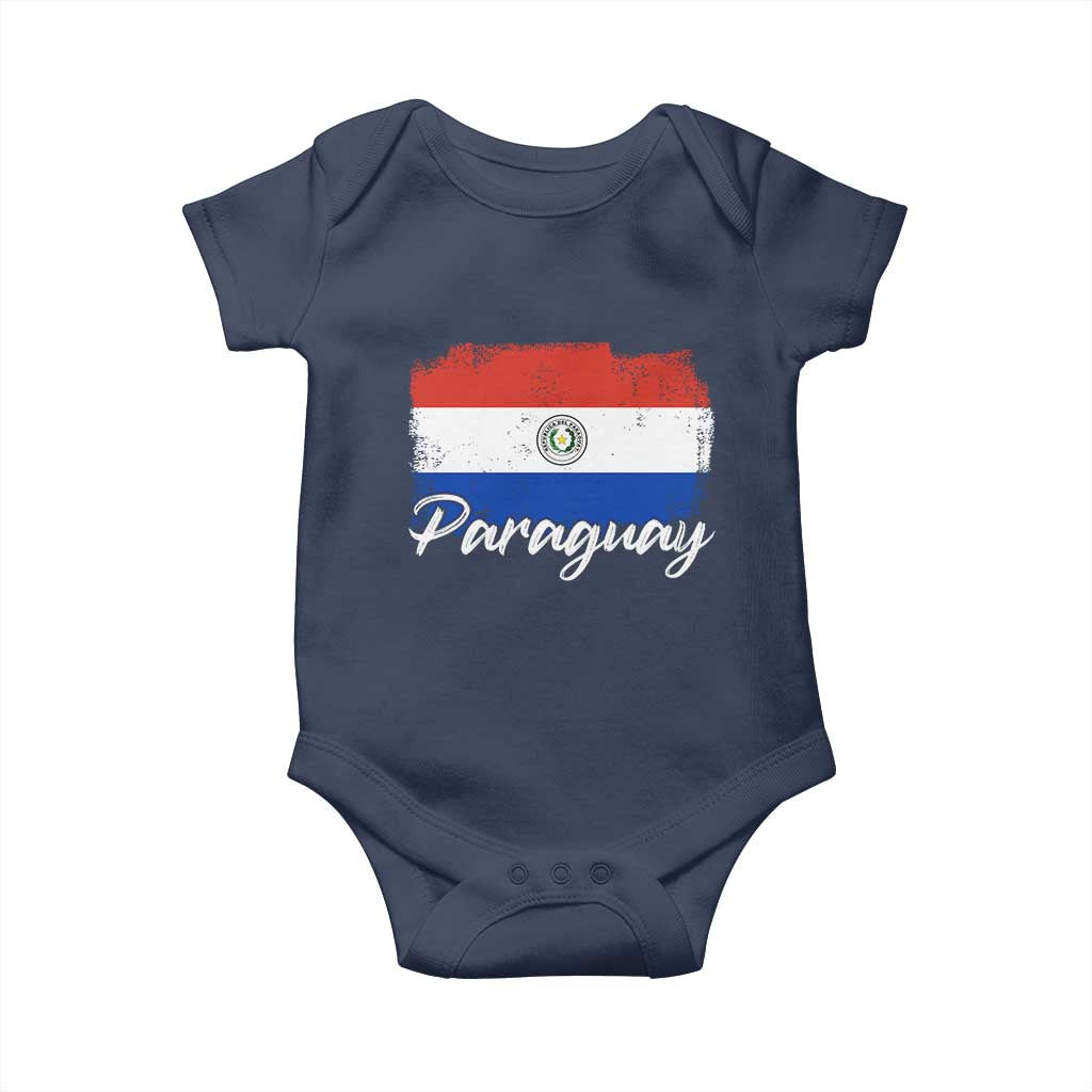 Vintage Paraguay Flag Paraguaya Heritage Pride Roots Baby Onesie