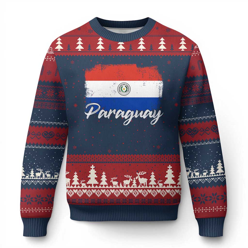 Vintage Paraguay Flag Paraguaya Heritage Pride Roots Ugly Christmas Sweater