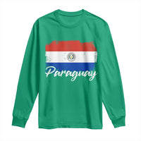 Vintage Paraguay Flag Paraguaya Heritage Pride Roots Long Sleeve Shirt