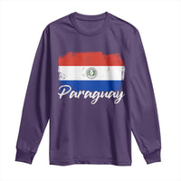 Vintage Paraguay Flag Paraguaya Heritage Pride Roots Long Sleeve Shirt