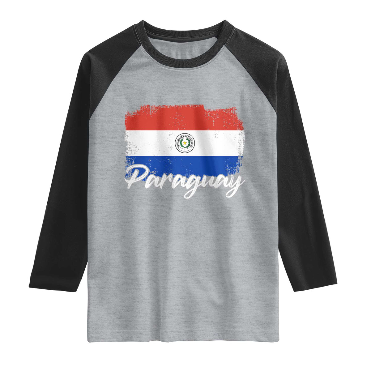 Vintage Paraguay Flag Paraguaya Heritage Pride Roots Raglan Shirt