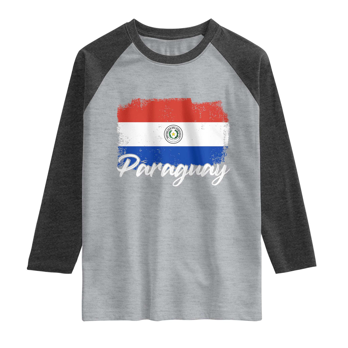 Vintage Paraguay Flag Paraguaya Heritage Pride Roots Raglan Shirt