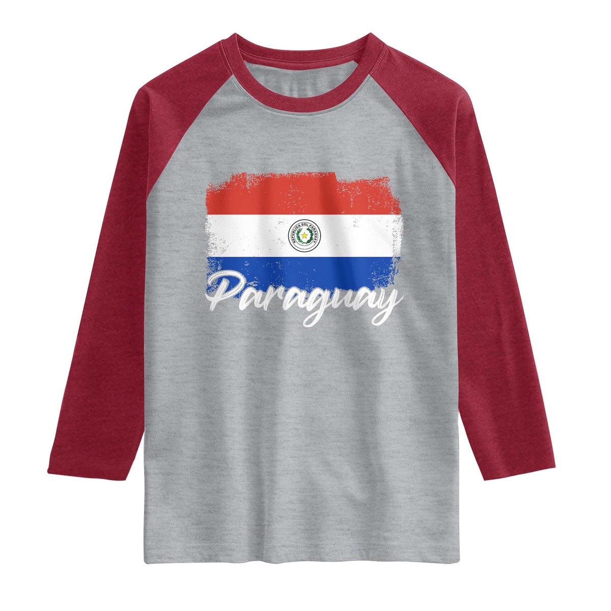 Vintage Paraguay Flag Paraguaya Heritage Pride Roots Raglan Shirt