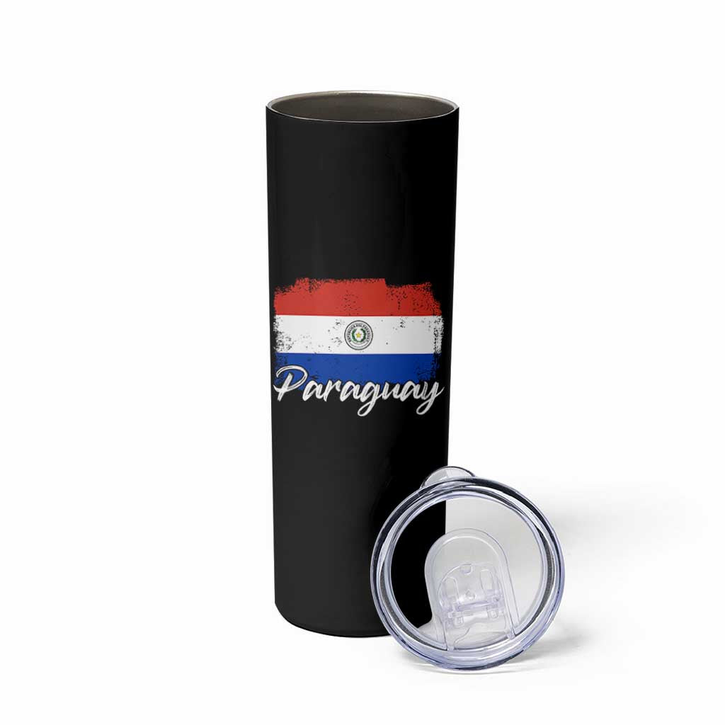 Vintage Paraguay Flag Paraguaya Heritage Pride Roots Skinny Tumbler