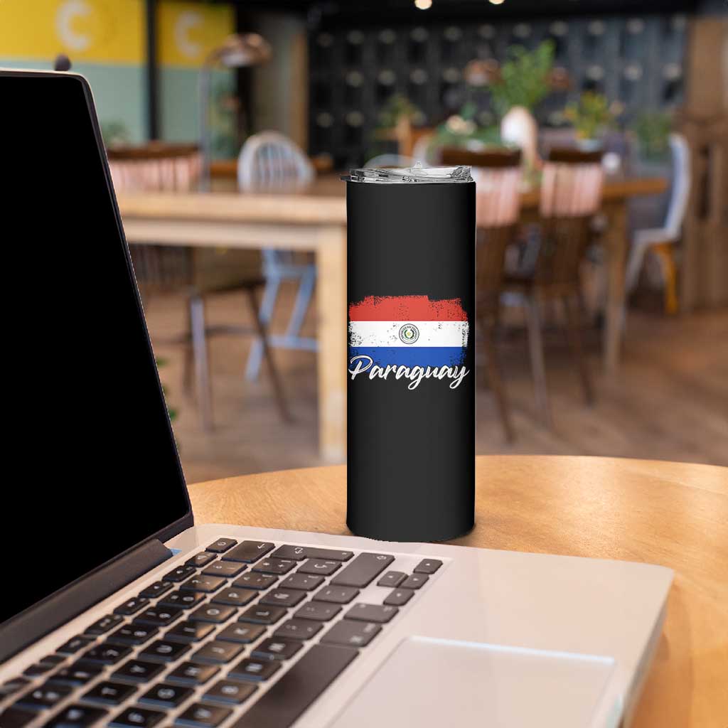 Vintage Paraguay Flag Paraguaya Heritage Pride Roots Skinny Tumbler