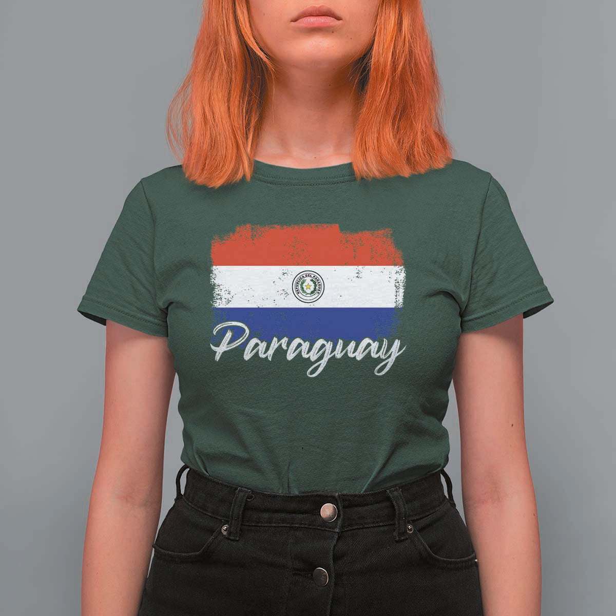 Vintage Paraguay Flag Paraguaya Heritage Pride Roots T Shirt For Women