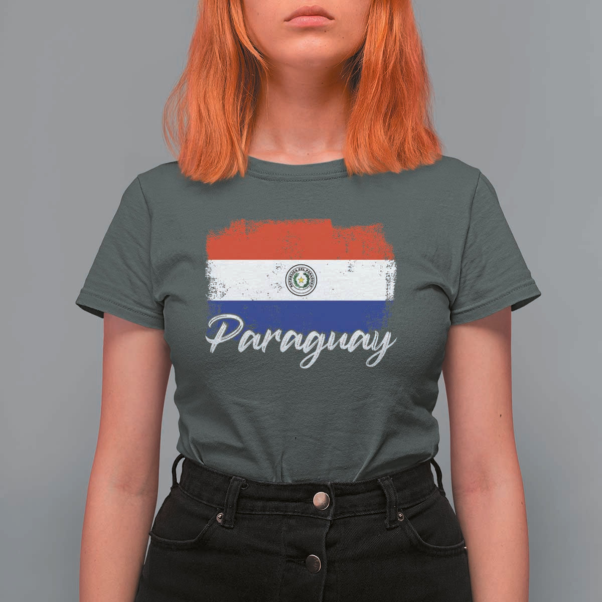 Vintage Paraguay Flag Paraguaya Heritage Pride Roots T Shirt For Women