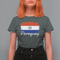 Vintage Paraguay Flag Paraguaya Heritage Pride Roots T Shirt For Women