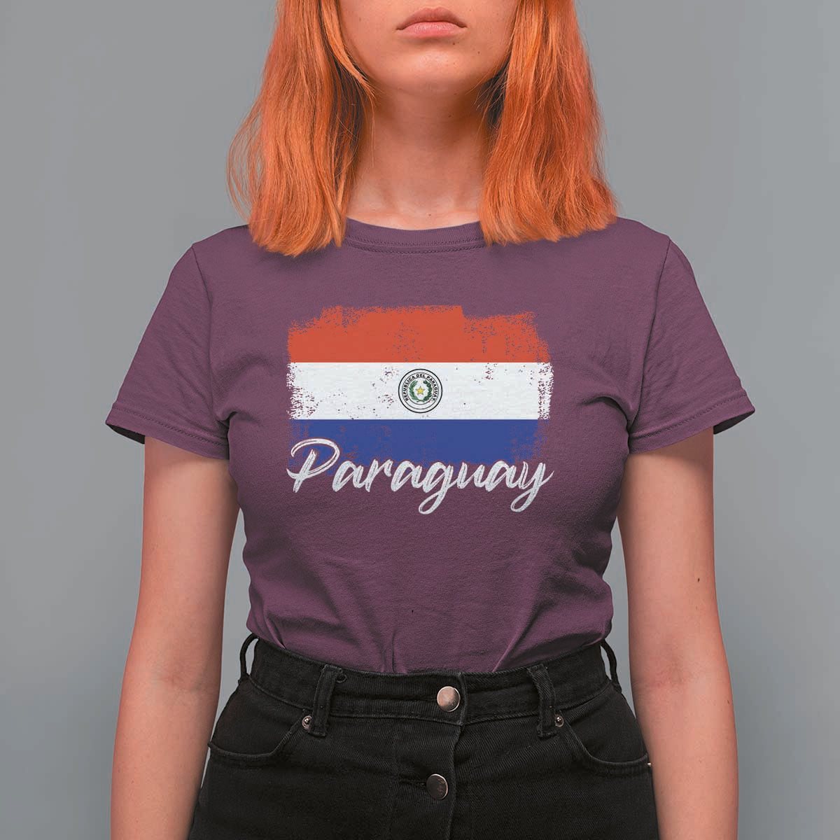 Vintage Paraguay Flag Paraguaya Heritage Pride Roots T Shirt For Women