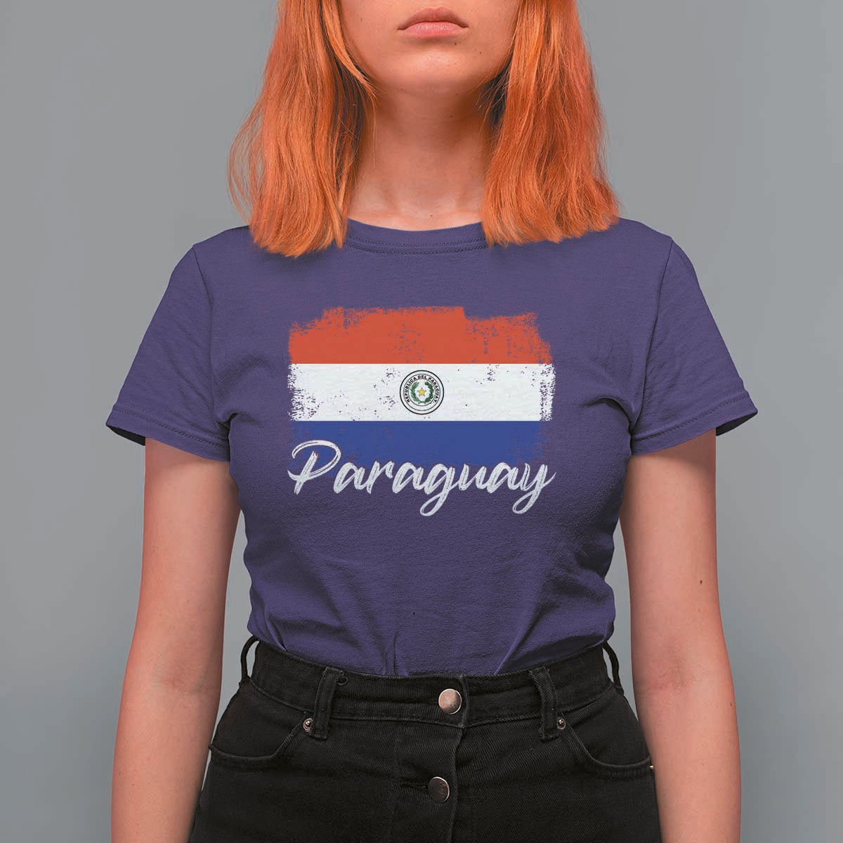 Vintage Paraguay Flag Paraguaya Heritage Pride Roots T Shirt For Women