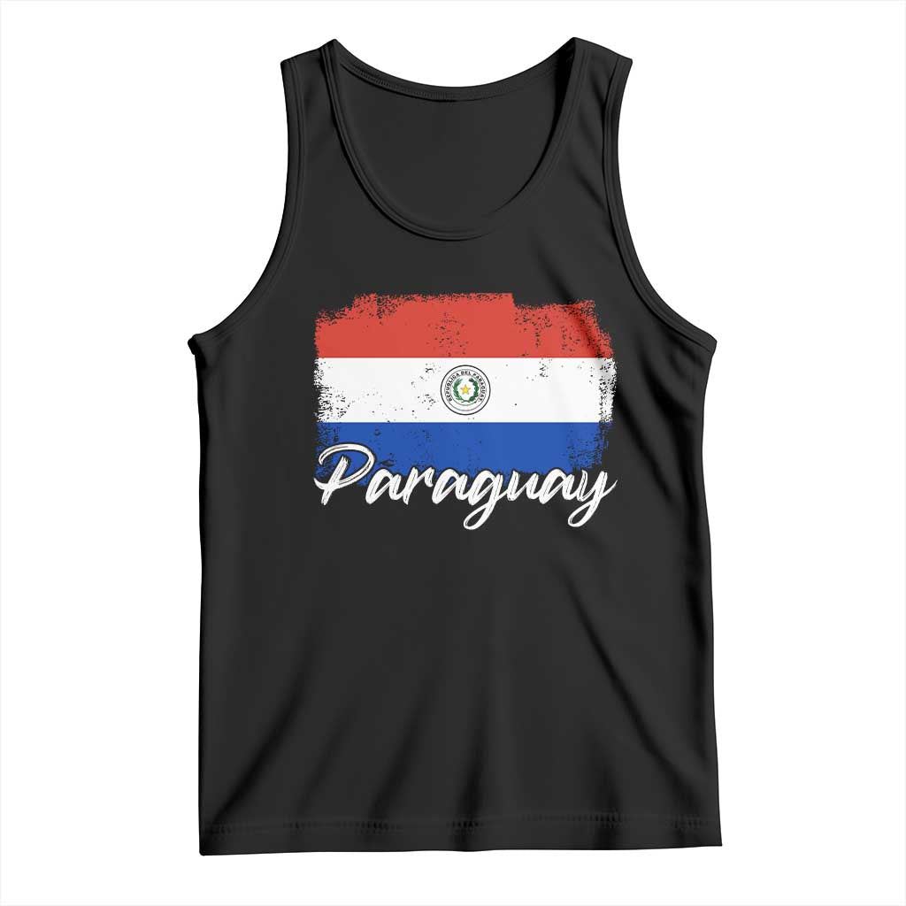 Vintage Paraguay Flag Paraguaya Heritage Pride Roots Tank Top
