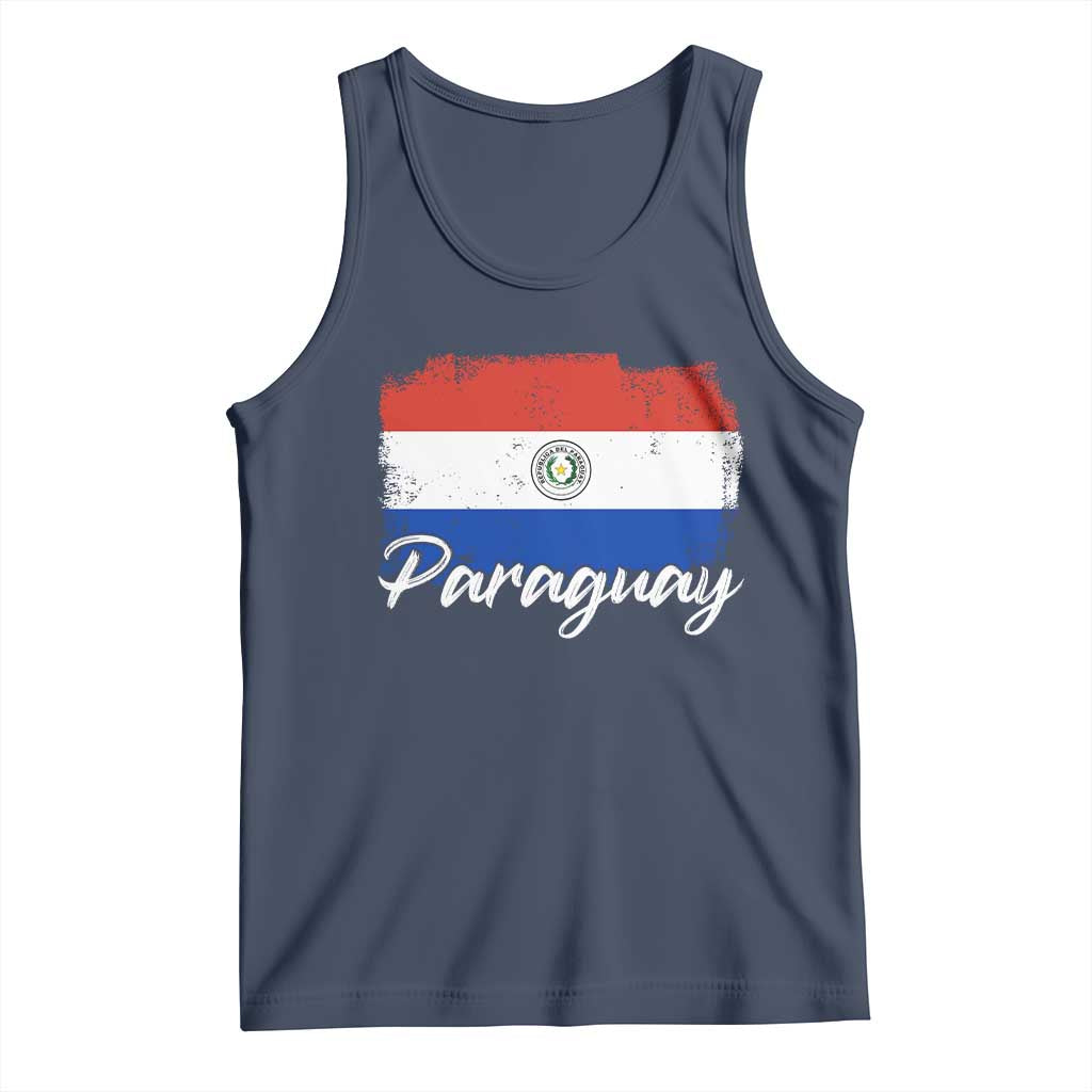 Vintage Paraguay Flag Paraguaya Heritage Pride Roots Tank Top