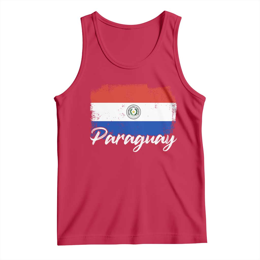 Vintage Paraguay Flag Paraguaya Heritage Pride Roots Tank Top