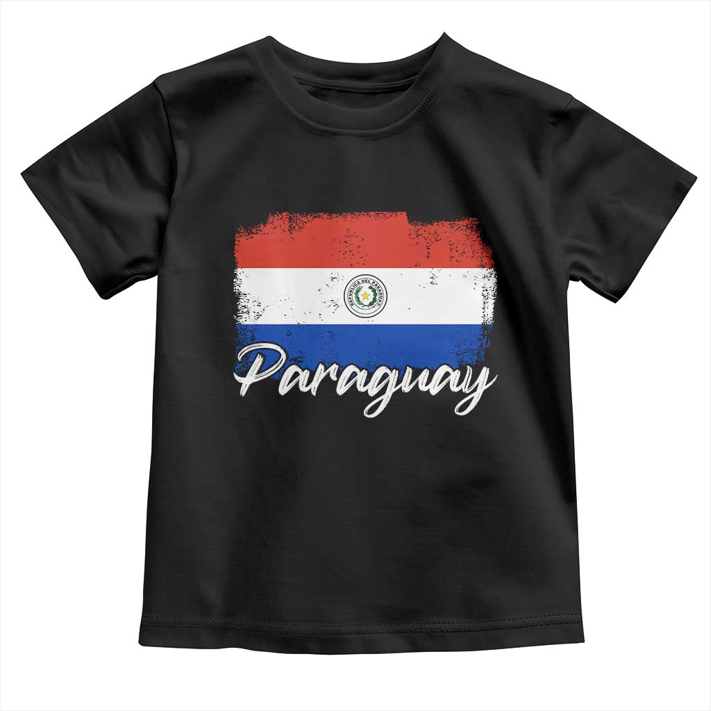 Vintage Paraguay Flag Paraguaya Heritage Pride Roots Toddler T Shirt
