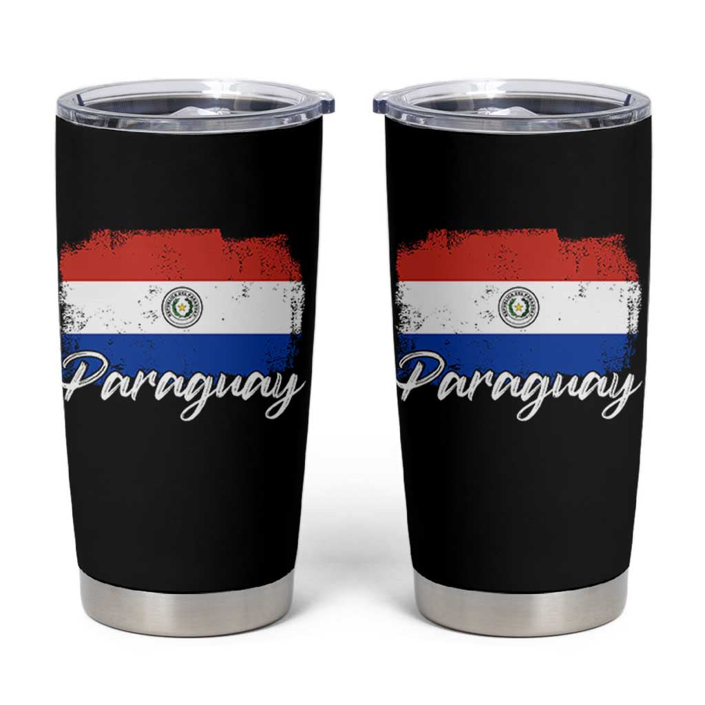 Vintage Paraguay Flag Paraguaya Heritage Pride Roots Tumbler Cup