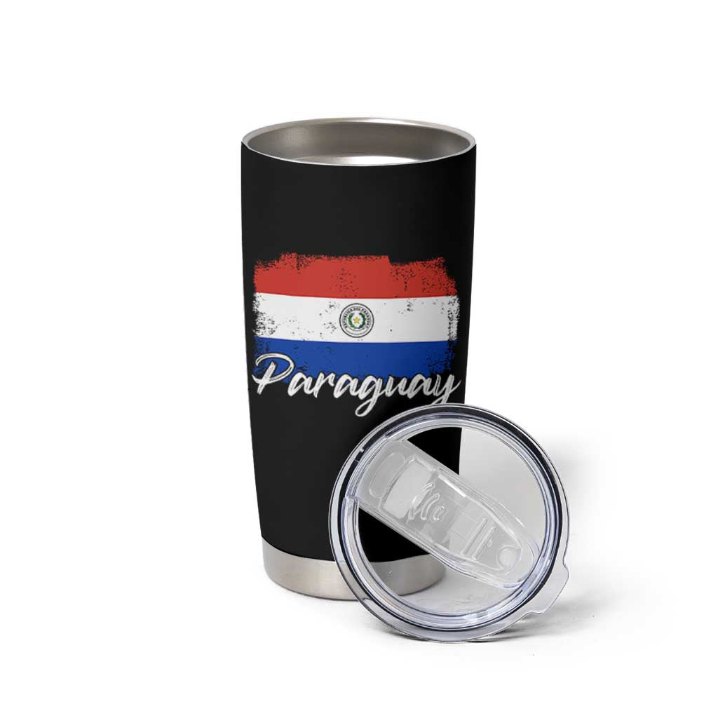Vintage Paraguay Flag Paraguaya Heritage Pride Roots Tumbler Cup