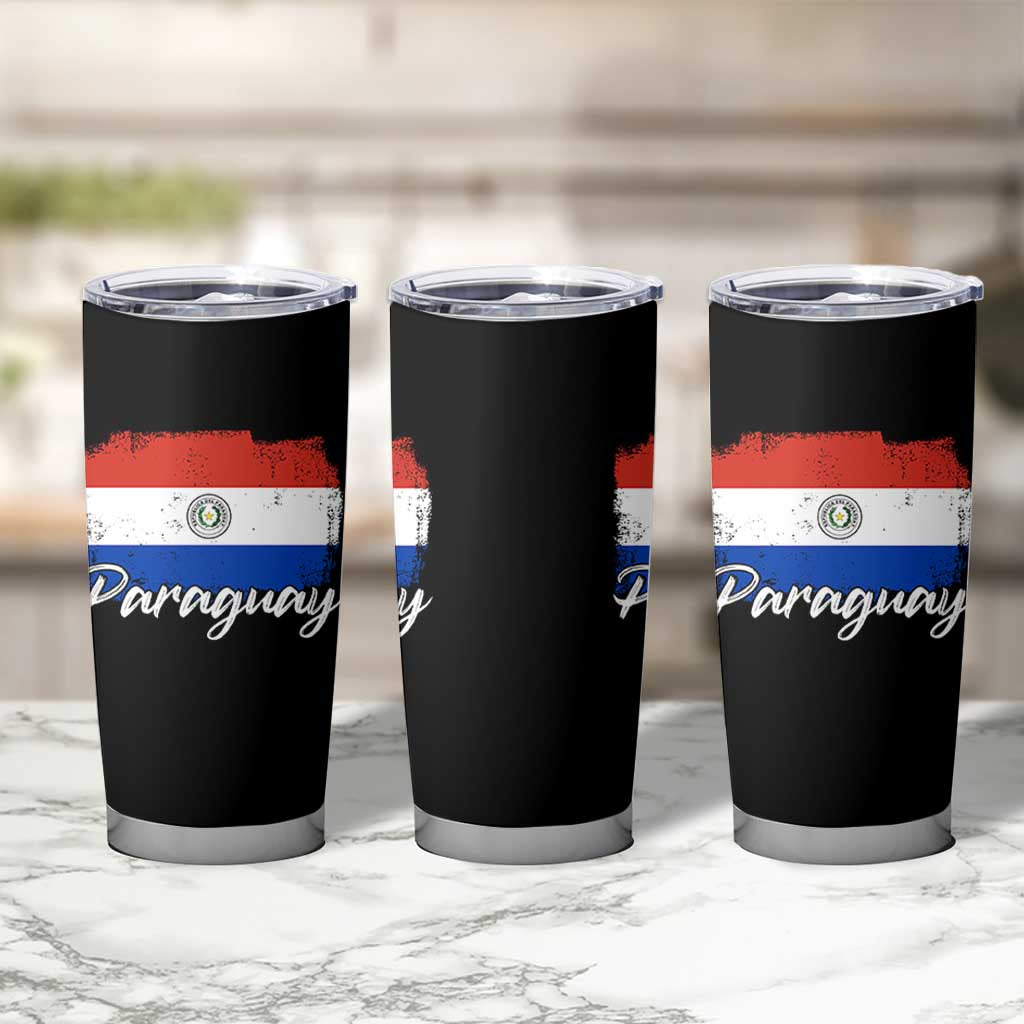 Vintage Paraguay Flag Paraguaya Heritage Pride Roots Tumbler Cup