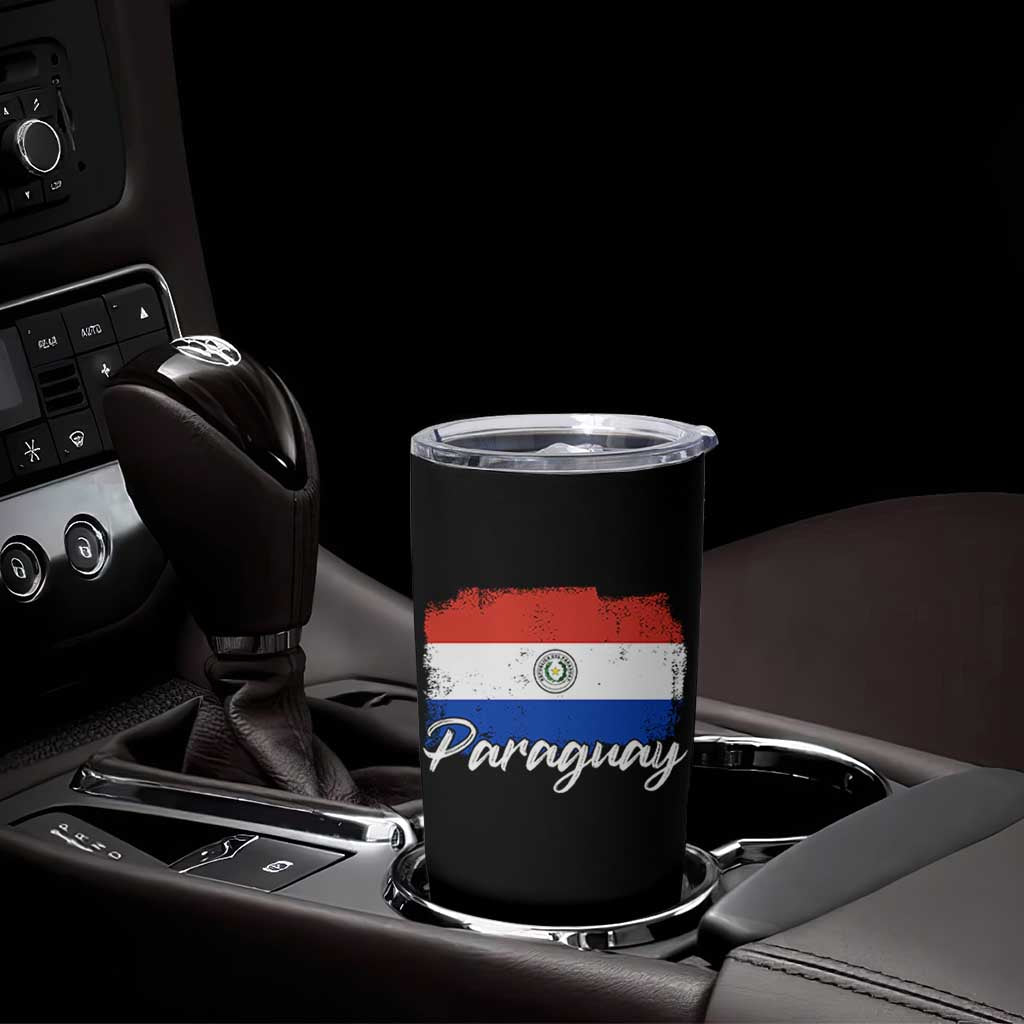 Vintage Paraguay Flag Paraguaya Heritage Pride Roots Tumbler Cup