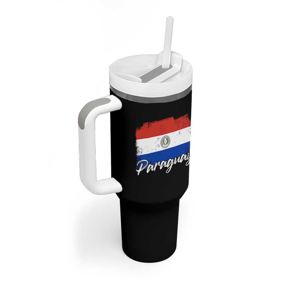 Vintage Paraguay Flag Paraguaya Heritage Pride Roots Tumbler With Handle