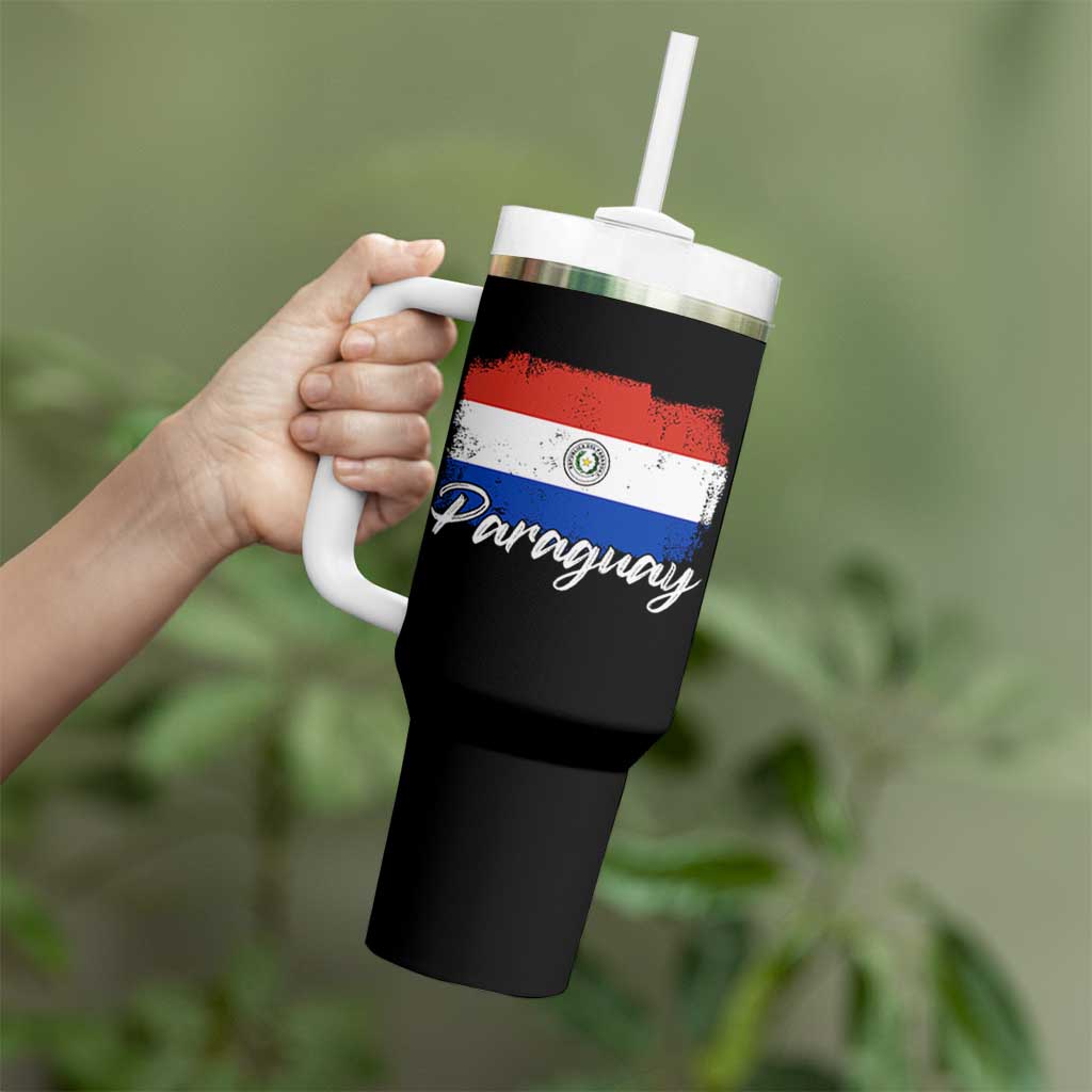Vintage Paraguay Flag Paraguaya Heritage Pride Roots Tumbler With Handle